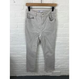 Zara Women's High Rise Skinny Leg Denim Jeans Raw Hem Size Gray Size 6